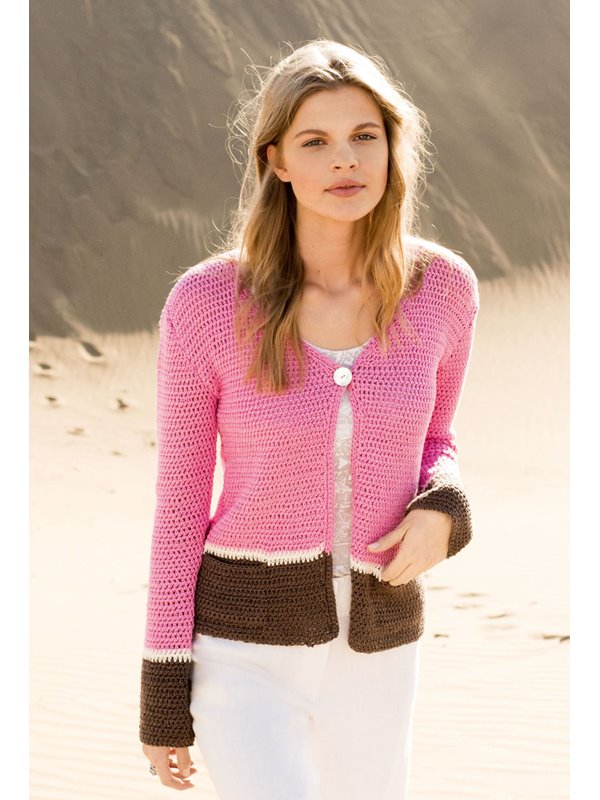 Lana Grossa DREIFARBIGER CARDIGAN Cotone