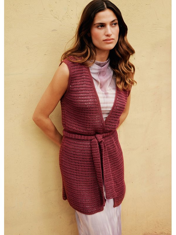 Lana Grossa WESTE MIT BINDEGÜRTEL Solo Lino