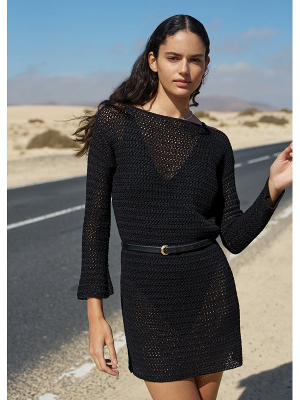 Lana Grossa MINIKLEID IM STÄBCHENLOCHMUSTER Nastrino