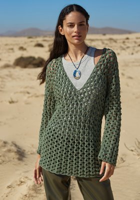 Lana Grossa PULLOVER IM BLÜTENMUSTER Promessa