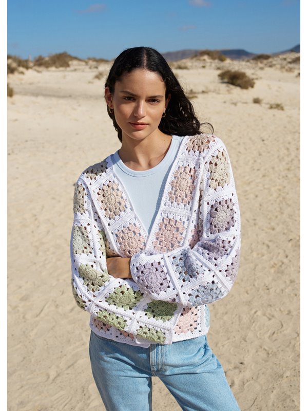 Lana Grossa JACKE AUS QUADRATISCHEN MOTIVEN Promessa & Cotonella