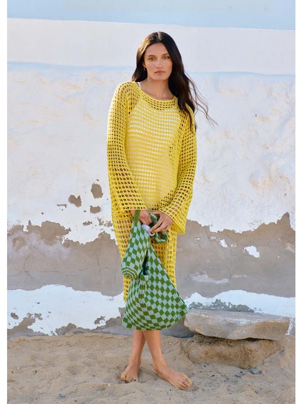 Lana Grossa KLEID IM GITTERMUSTER Alta Moda Cotolana