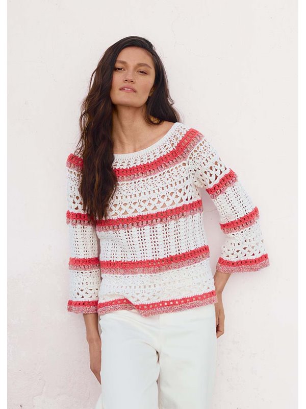 Lana Grossa PULLOVER IM MUSTERMIX Summer Cashmere & Maglia