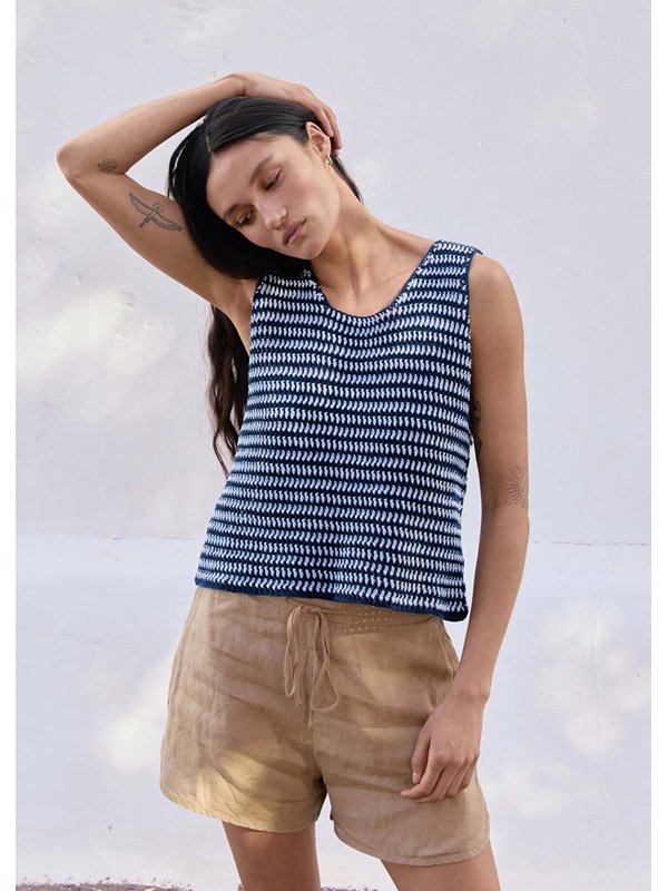 Lana Grossa TOP IM GITTERMUSTER Elastico