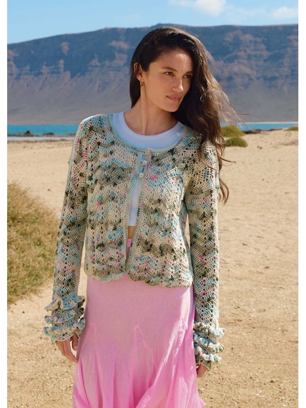Lana Grossa JACKE IM ZACKENMUSTER mit Rüschen Torto