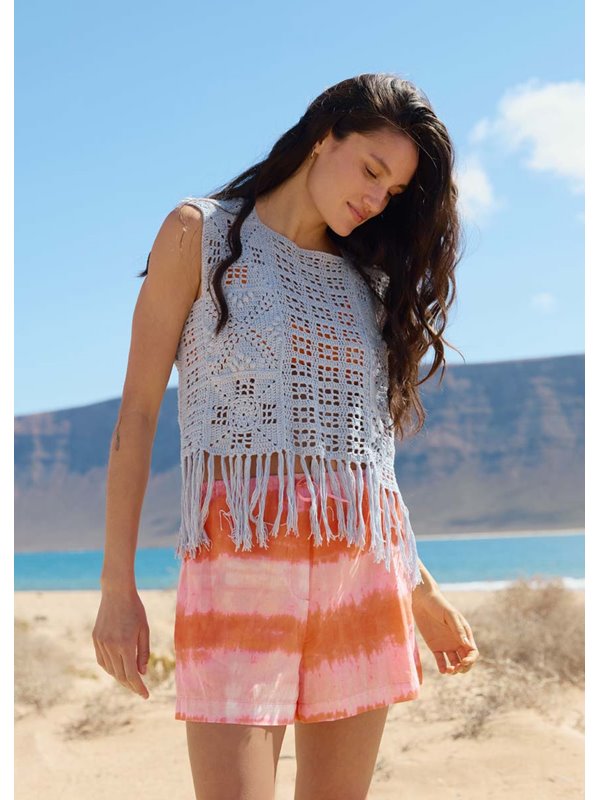 Lana Grossa TOP MIT QUADRAT-MOTIVEN UND STREIFEN Setapura