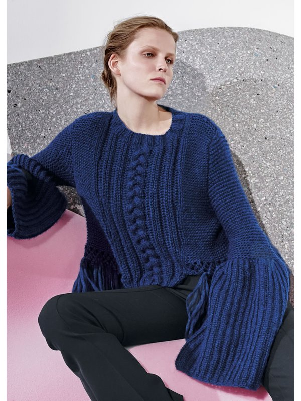 Lana Grossa PULLI MIT VOLUMINÖSEN ÄRMELN Lala Berlin Softness