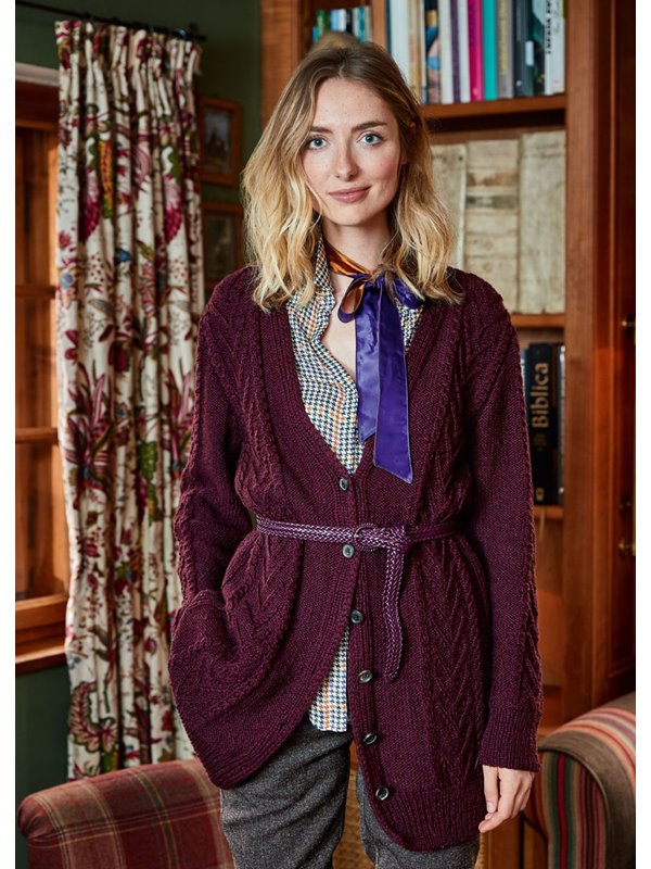 Lana Grossa CARDIGAN IM ZOPF-ARANMUSTER Landlust Merino 180