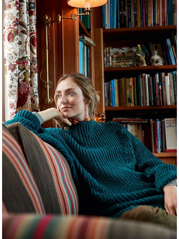 Lana Grossa PULLOVER IM HALBPATENTMUSTER MIT ZOPFSTREIFEN Landlust Merino 180