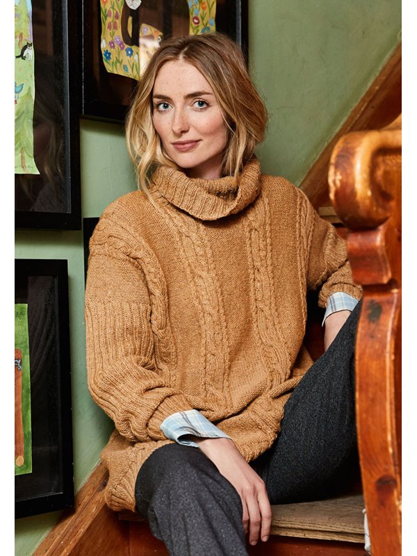 Lana Grossa PULLOVER MIT ZOPFSTREIFEN Landlust Merino 180