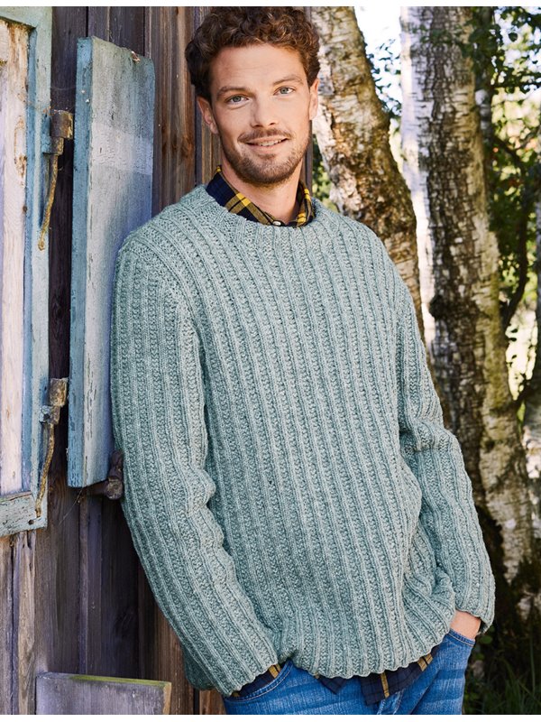 Lana Grossa HERRENPULLOVER Landlust Merino 180