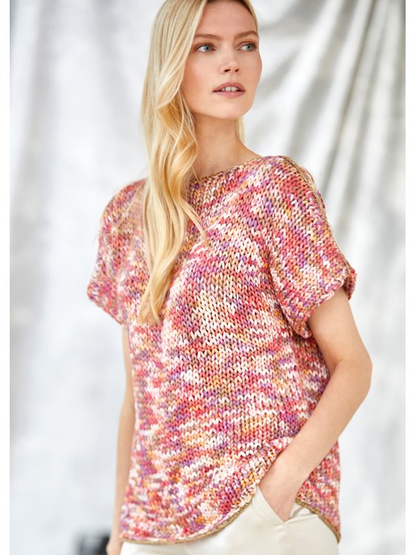 Lana Grossa PULLOVER About Berlin Bulky Print & Brillino