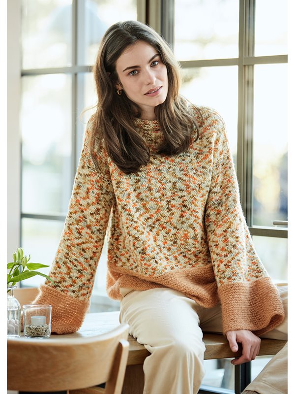 Lana Grossa PULLOVER IM MATERIALMIX Setasuri Big & Colortwist
