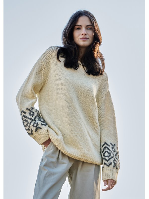 Lana Grossa PULLOVER MIT EINSTRICKMUSTER Alpaca Moda & Cool Merino Big