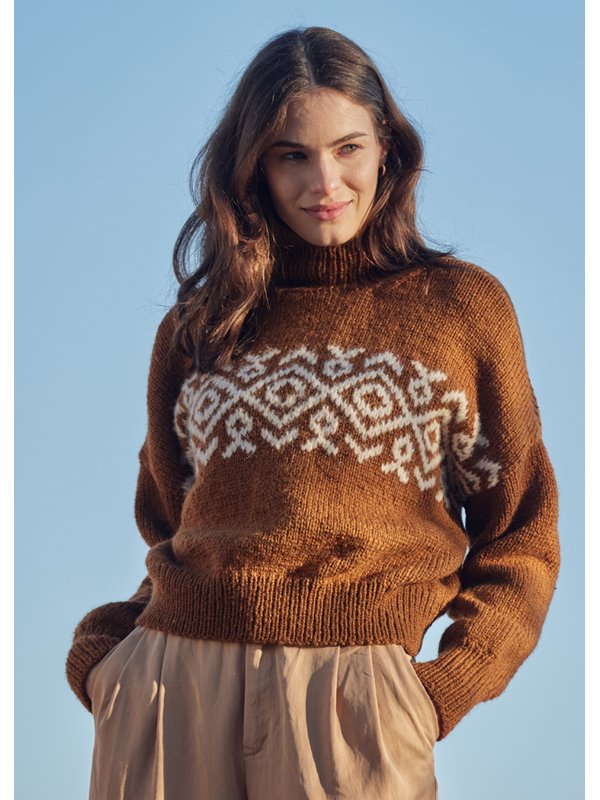 Lana Grossa ROLLI MIT EINSTRICKMUSTER Alpaca Moda & Cool Merino Big
