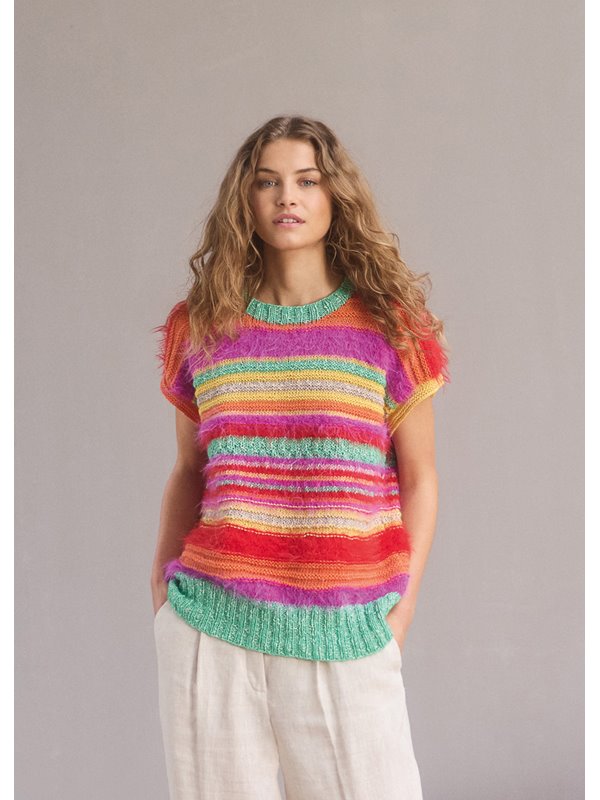 Lana Grossa PULLUNDER MIT STREIFEN Basta, Bottoni & Summer Softness