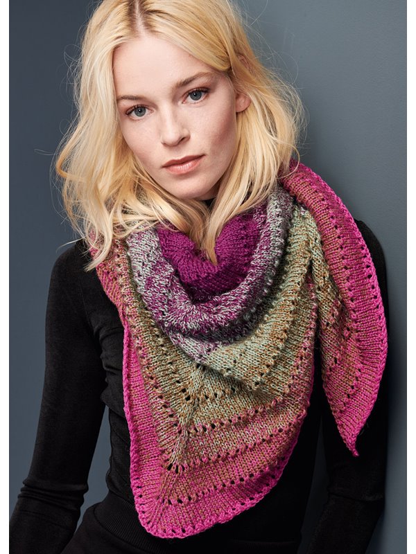Lana Grossa GESTRICKTES TUCH MIT HOHLSÄUMEN Shades of Alpaca Silk