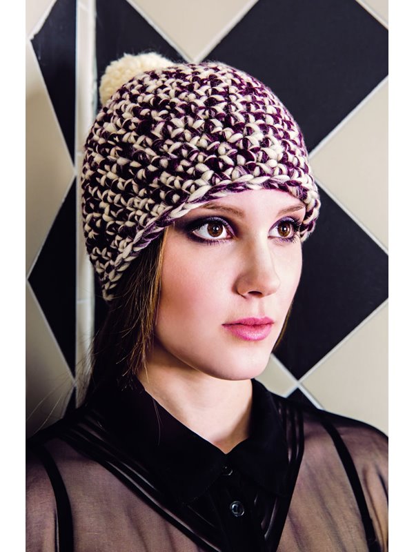Lana Grossa HÄKELBEANIE Lei/Lei Mouliné