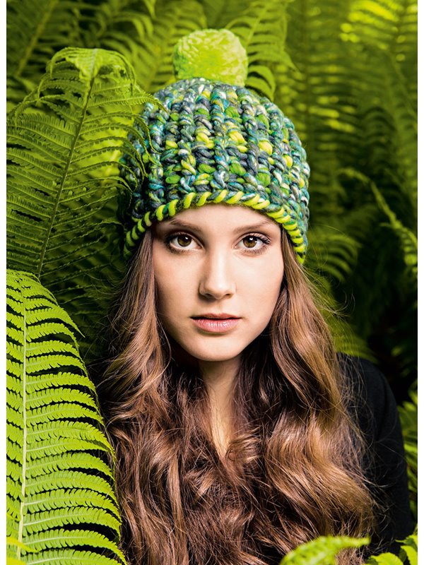 Lana Grossa HÄKELBEANIE MIT RELIEFMUSTER Lei/Lei Spray