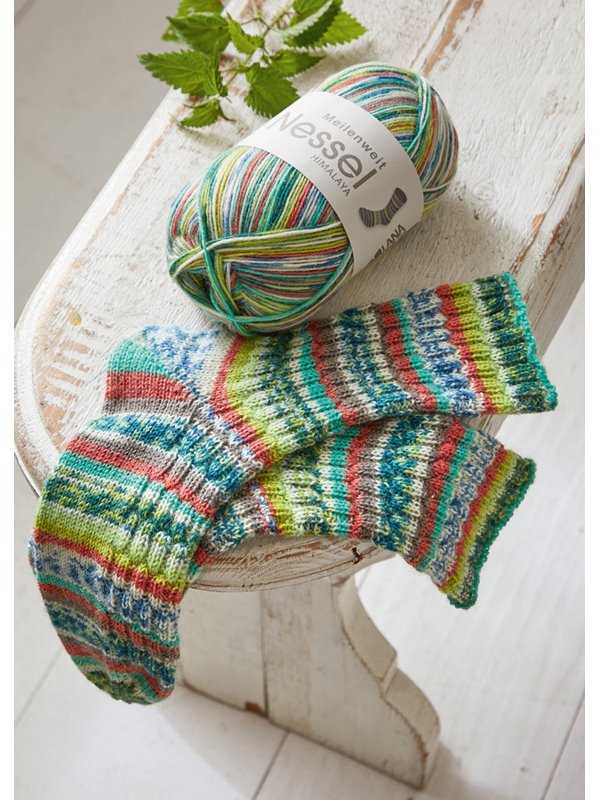 Lana Grossa SOCKEN Meilenweit 100g Nessel Himalaya