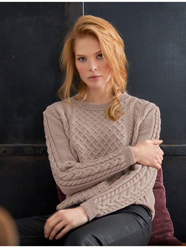 Lana Grossa ZOPFPULLOVER COOL WOOL Melange (GOTS)