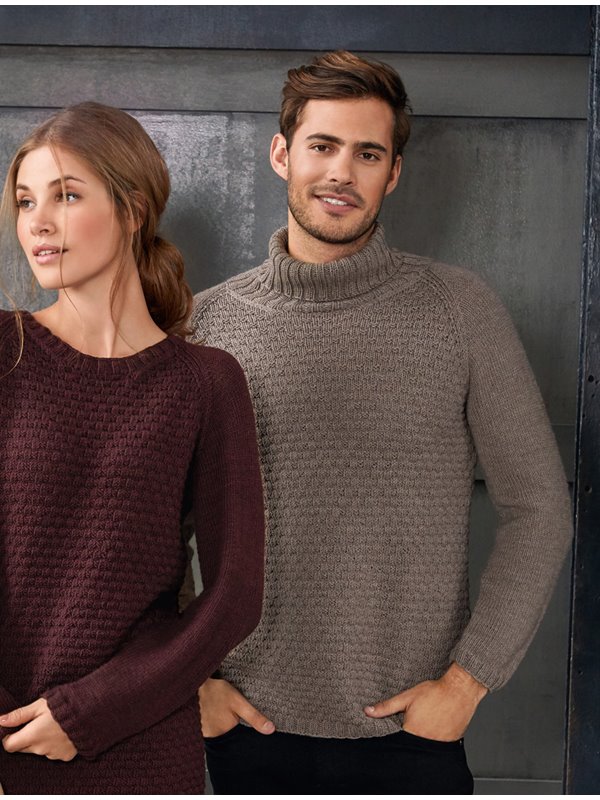 Lana Grossa HERREN-RAGLANPULLOVER Cool Wool Melange