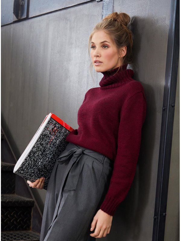 Lana Grossa ROLLKRAGENPULLOVER Cool Wool Melange