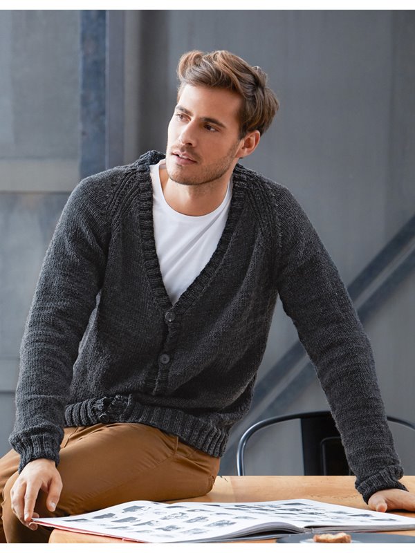 Lana Grossa HERREN-RAGLANJACKE Cool Wool Big