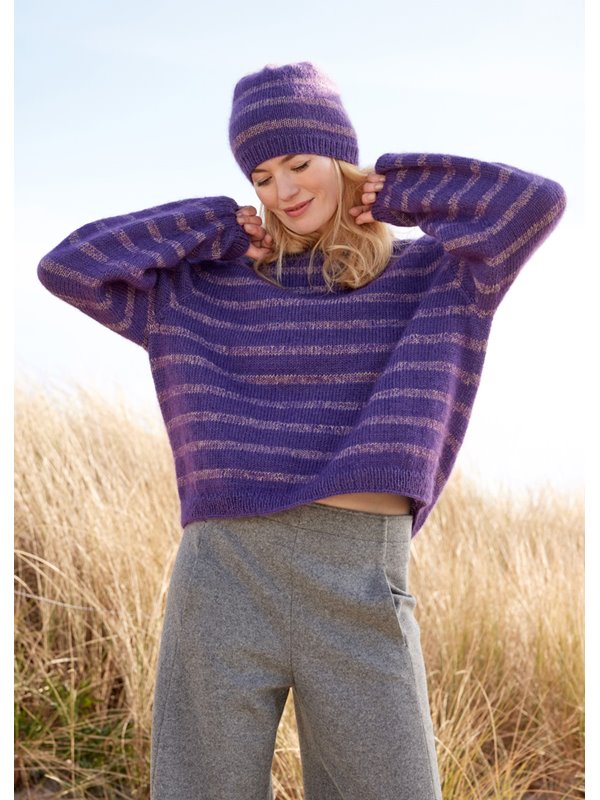 Lana Grossa TOP DOWN STREIFENPULLOVER Merino Superiore & Silkhair