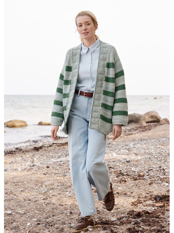 Lana Grossa TOP DOWN STREIFENJACKE Vintage Superchunky