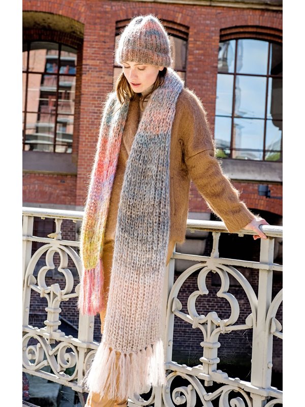 Lana Grossa SCHAL IM RIPPENMUSTER Silkhair Print