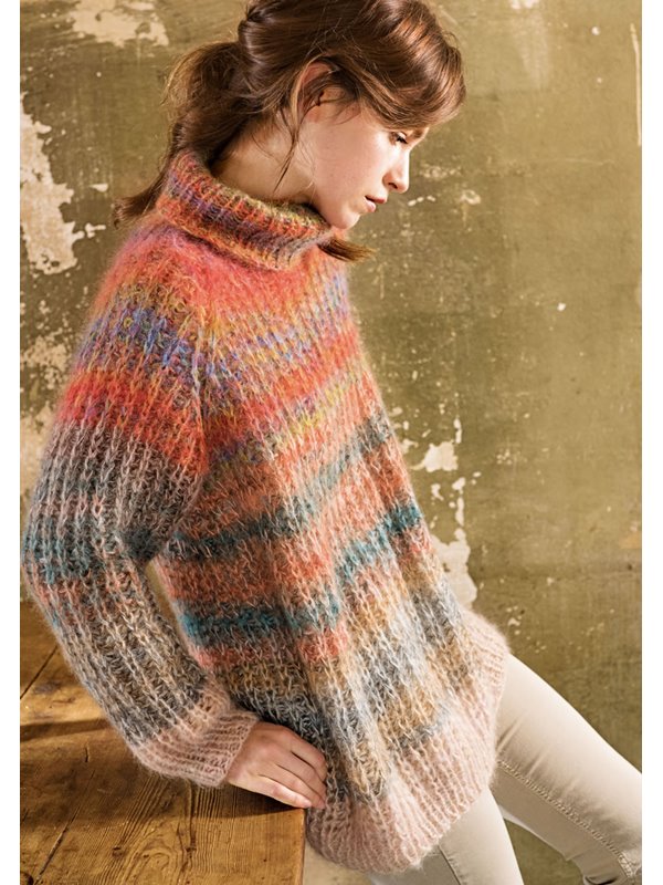 Lana Grossa HALBPATENT-PULLOVER MIT ROLLKRAGEN Silkhair Print