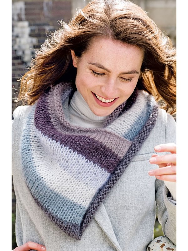 Lana Grossa GESTREIFTER TUBE-KRAGEN Silkhair