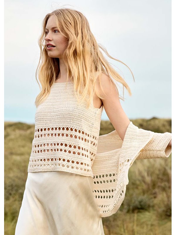 Lana Grossa TOP MIT KREUZSTÄBCHEN UND STÄBCHEN Summer Cashmere