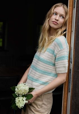 Lana Grossa PULLOVER IM STRUKTURMUSTER MIT STREIFEN Summer Cashmere