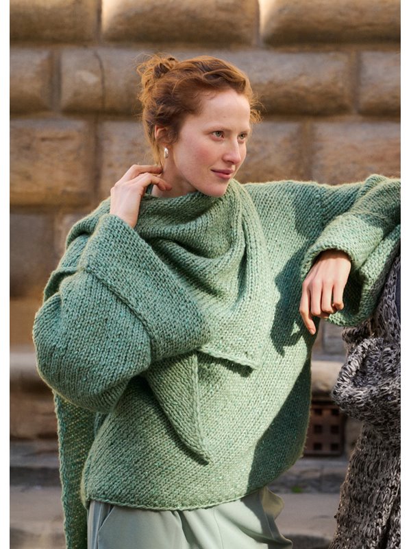 Lana Grossa DIAGONAL-GESTRICKTER-PULLOVER Lucciola