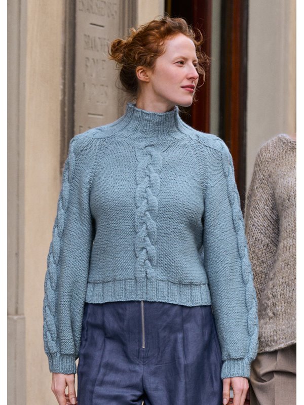 Lana Grossa ZOPF-RAGLAN-PULLOVER Alta Moda Alpaca