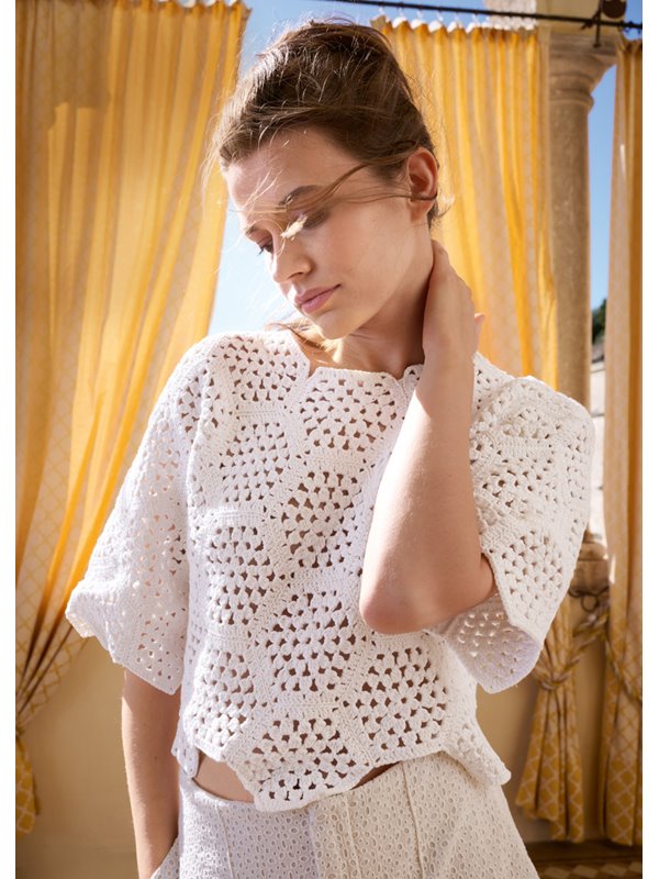 Lana Grossa KURZPULLI MIT 3/4 ARM Promessa