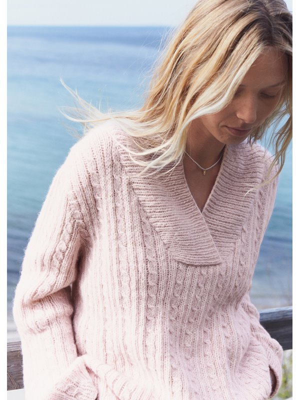 Lana Grossa TOP-DOWN PULLOVER Natural Alpaca Pelo