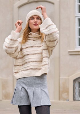 Lana Grossa V-AUSSCHNITTPULLOVER Natural Alpaca Pelo