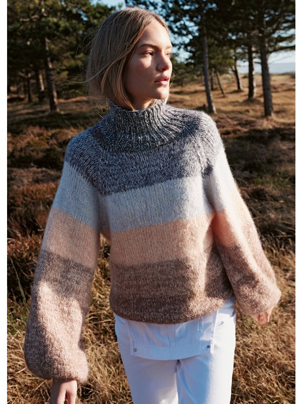 Lana Grossa RAGLANPULLOVER IN BLOCKSTREIFEN Ecopuno & Setasuri