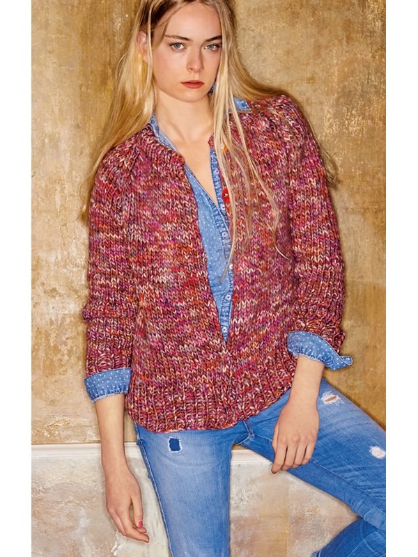 Lana Grossa RAGLANJACKE MIT DOPPELTEM STEHKRAGEN Lei Spray