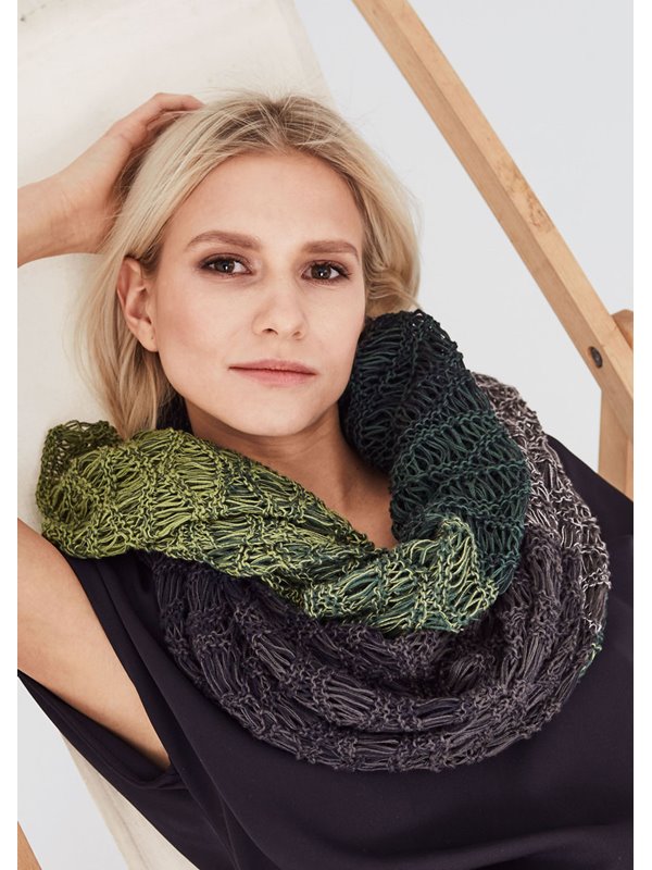 Lana Grossa STOLA MIT FALLMASCHEN Shades of Cotton
