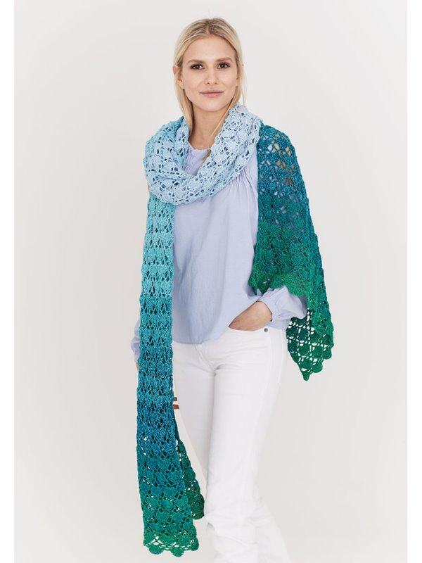 Lana Grossa STOLA IM MUSCHELMUSTER Shades of Cotton
