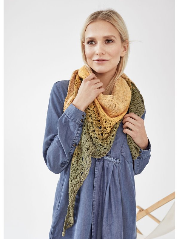 Lana Grossa RUNDTUCH MIT LOCHMUSTERKANTE Shades of Cotton