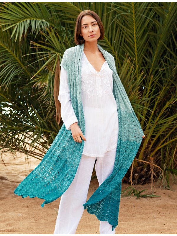 Lana Grossa STOLA IM WELLENMUSTER Twisted Summer Shades