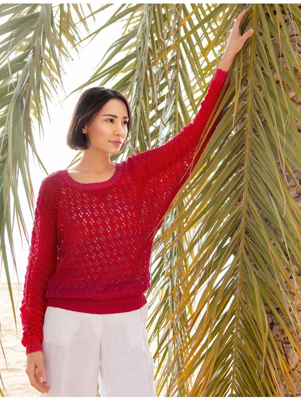 Lana Grossa PULLOVER MIT FLEDERMAUSÄRMELN Shades of Cotton