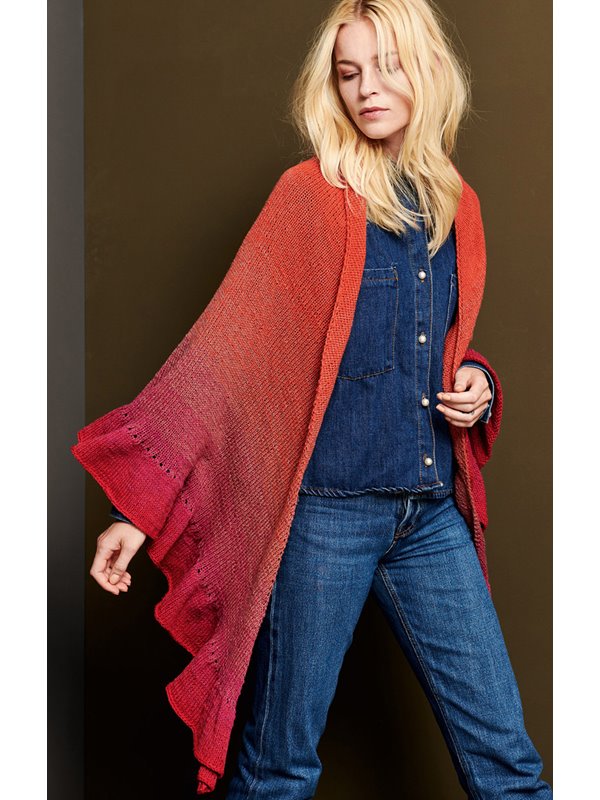 Lana Grossa DREIECKSTUCH MIT RÜSCHE Twisted Merino Cotton