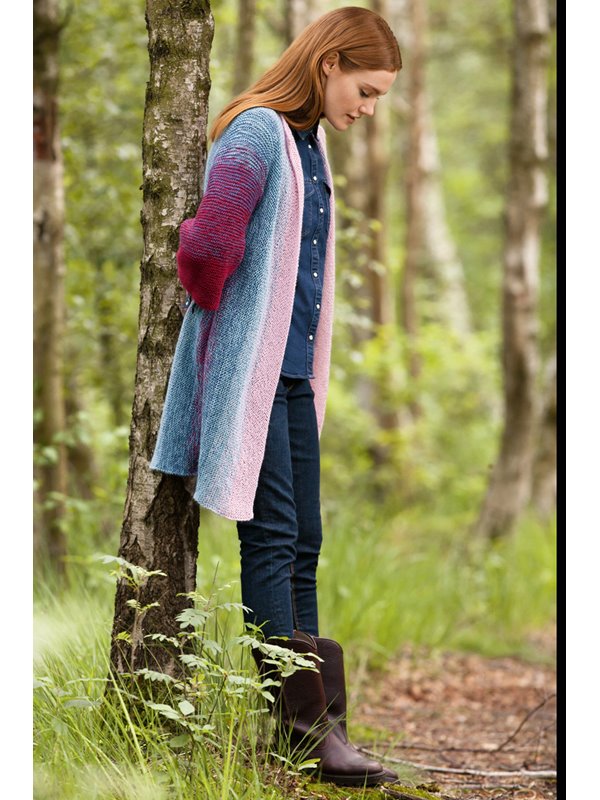 Lana Grossa WESTE MIT ¾-ARM Shades of Alpaca Silk