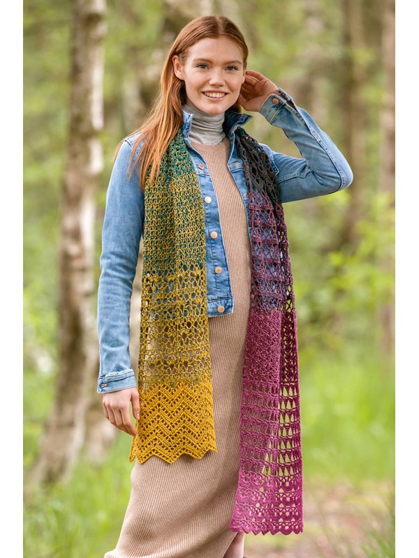 Lana Grossa HÄKEL-SCHAL Shades of Merino Cotton